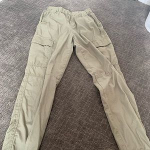 Green kids cargo pants